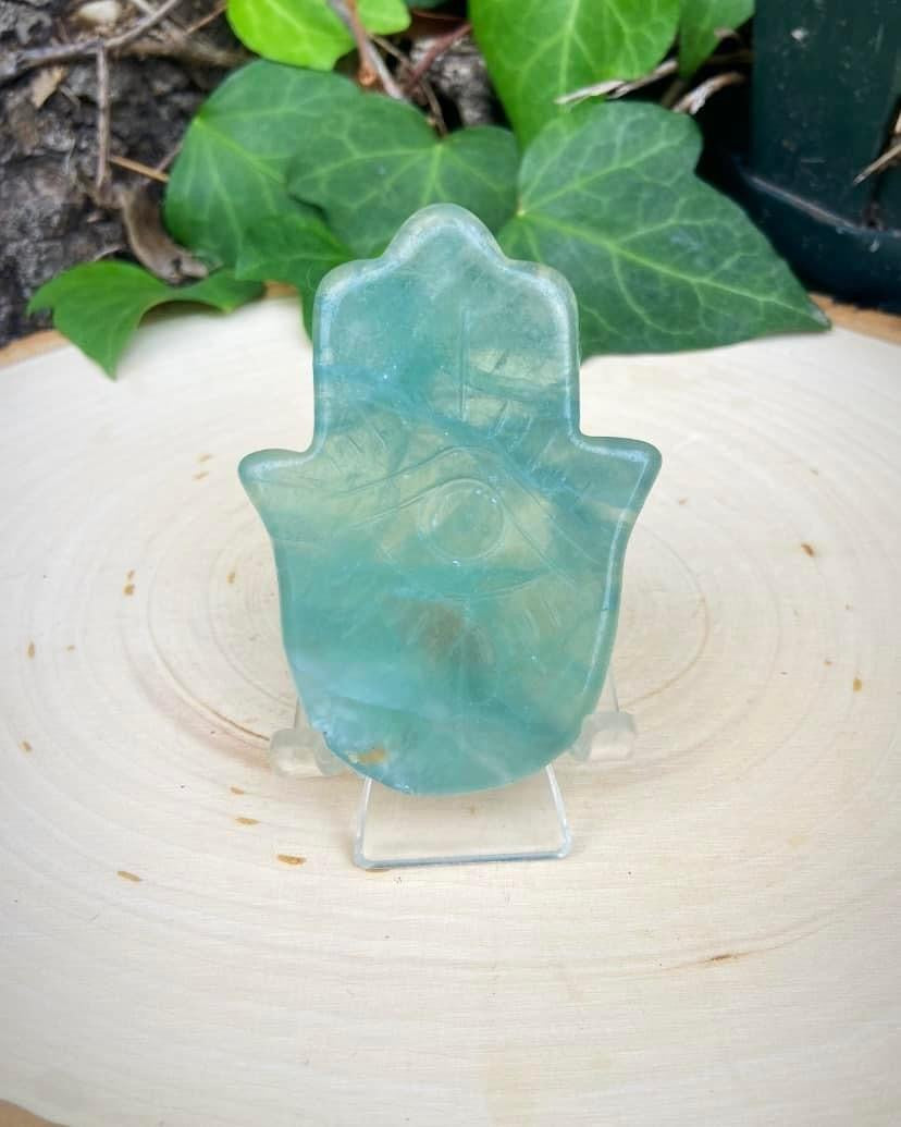 Fluorite Hamsa