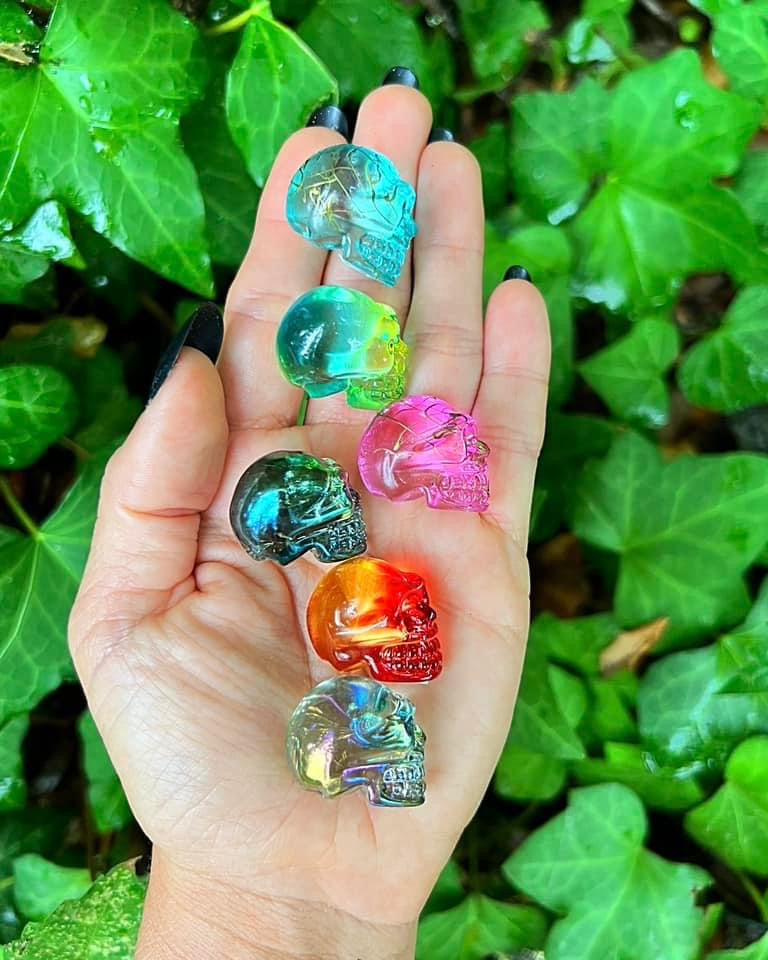 Aura Glass Skulls