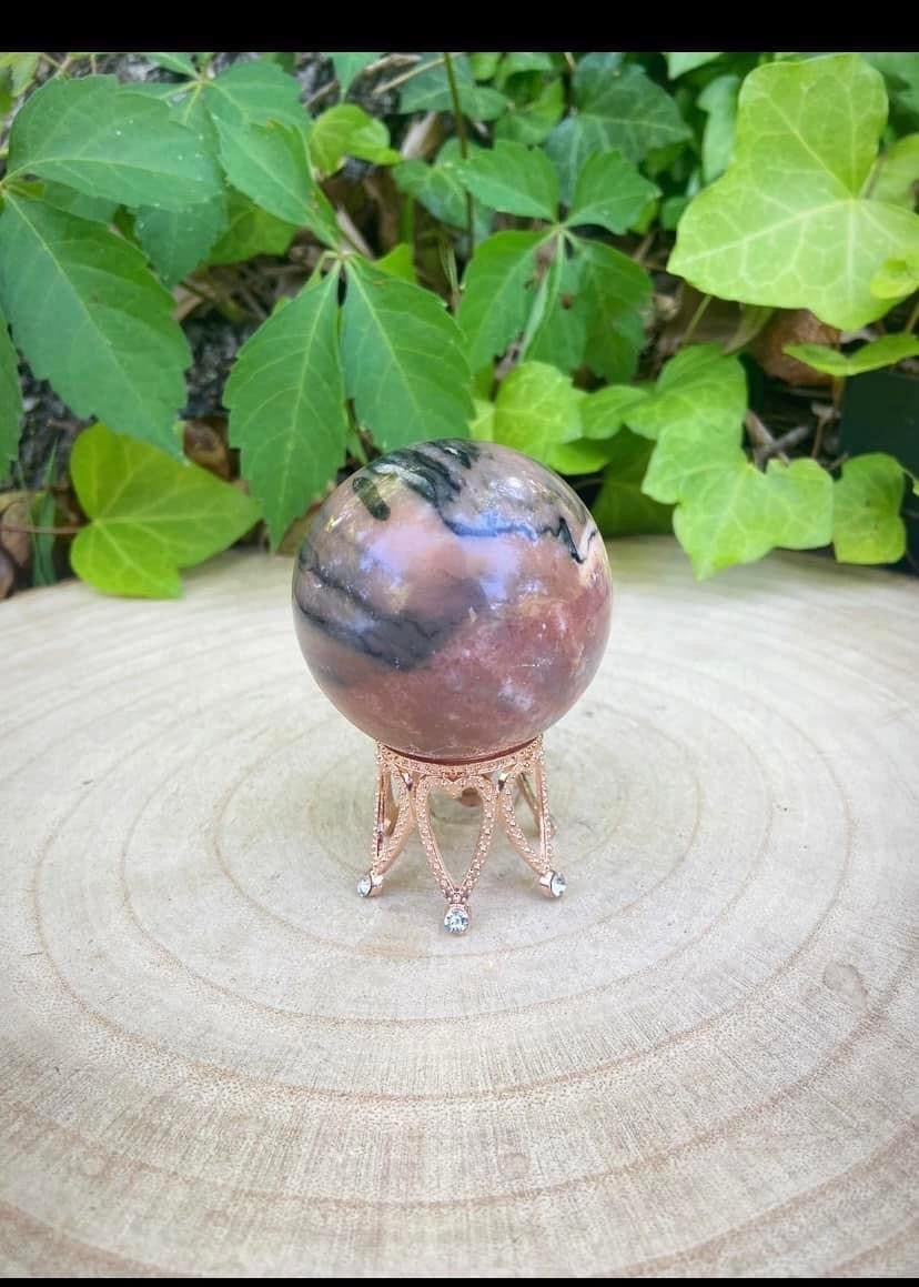 Pink Zebra Jasper Sphere