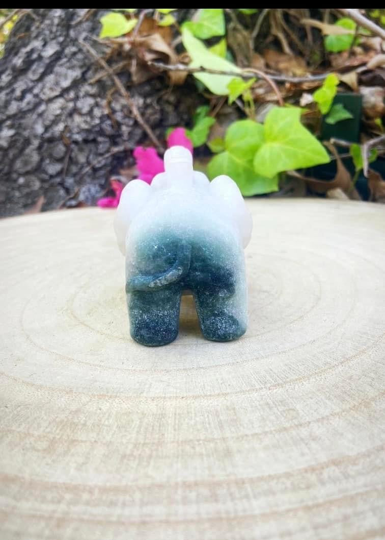 Moss Agate Elephant