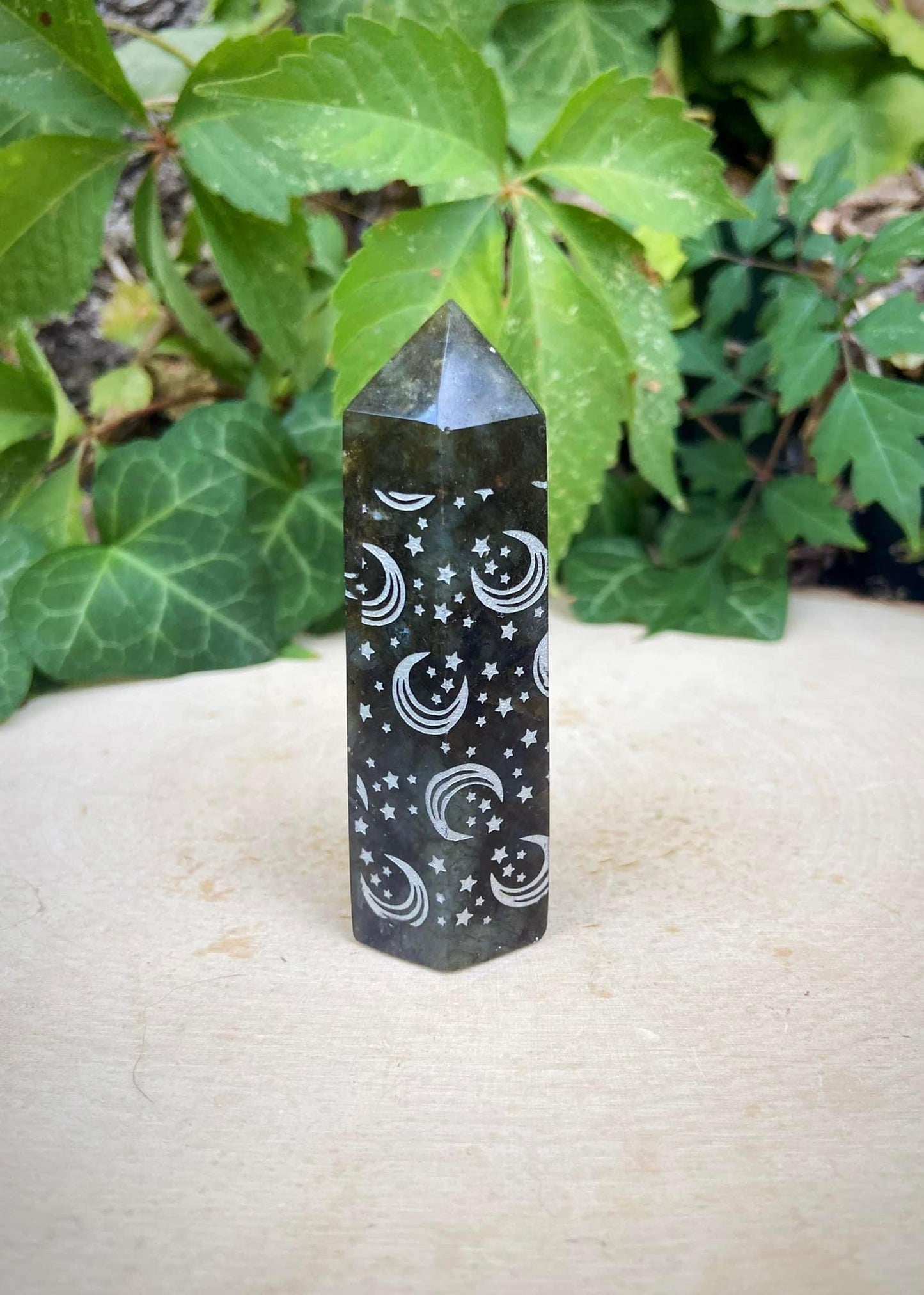 Labradorite Moon and Stars Tower