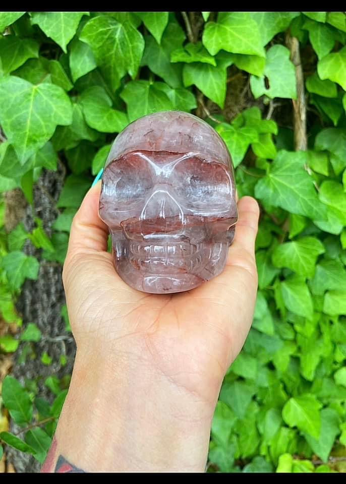 Fire Quartz Skull