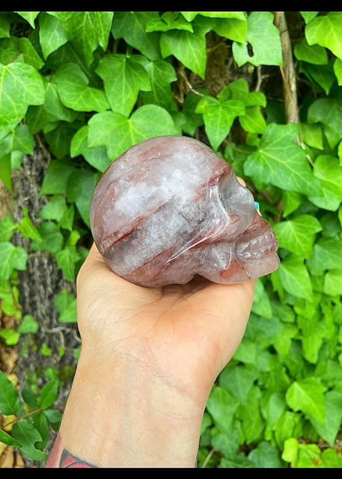 Fire Quartz Skull