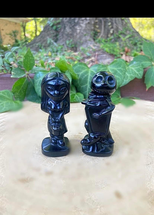 Black Obsidian Jack and Sally