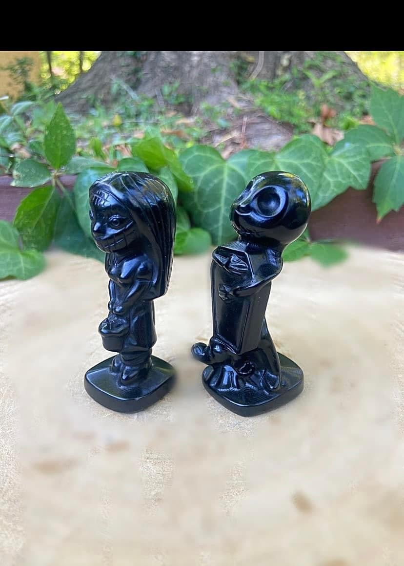 Black Obsidian Jack and Sally