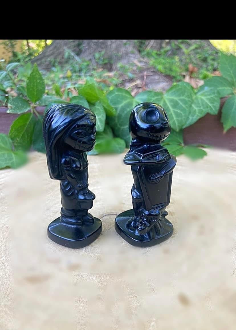 Black Obsidian Jack and Sally