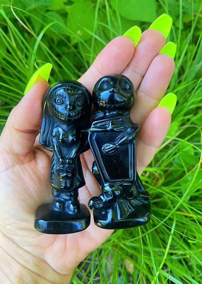 Black Obsidian Jack and Sally