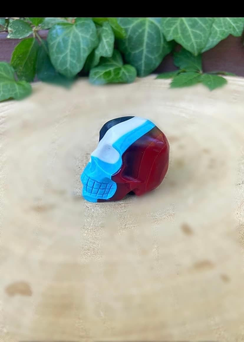 Dyed Agate Skull