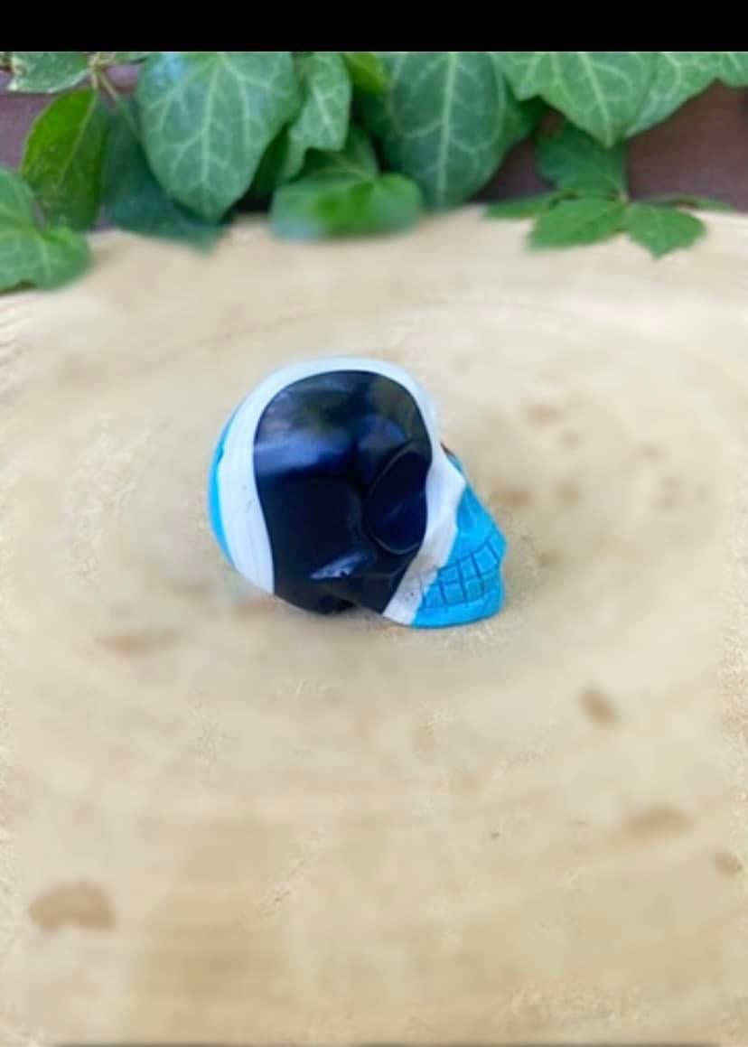 Dyed Agate Skull