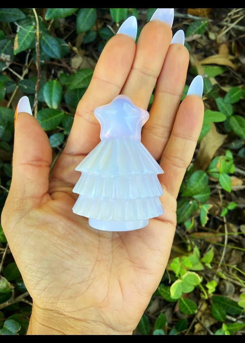 Pink Opalite Christmas Tree