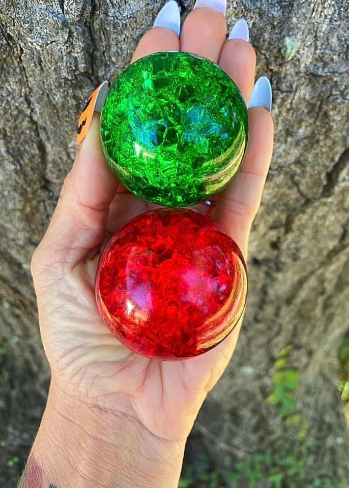 Crackle Quartz Spheres