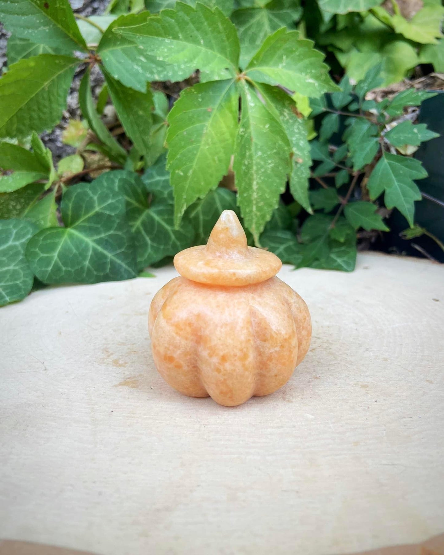 Orange Calcite Witch Pumpkin