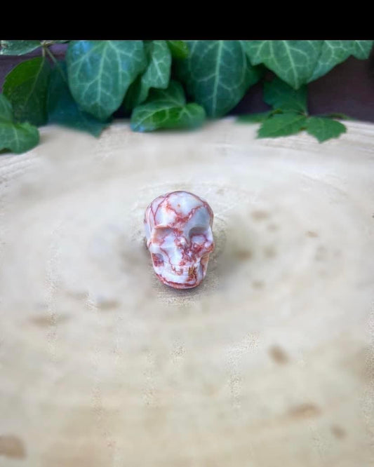 Red Vein Jasper Skull