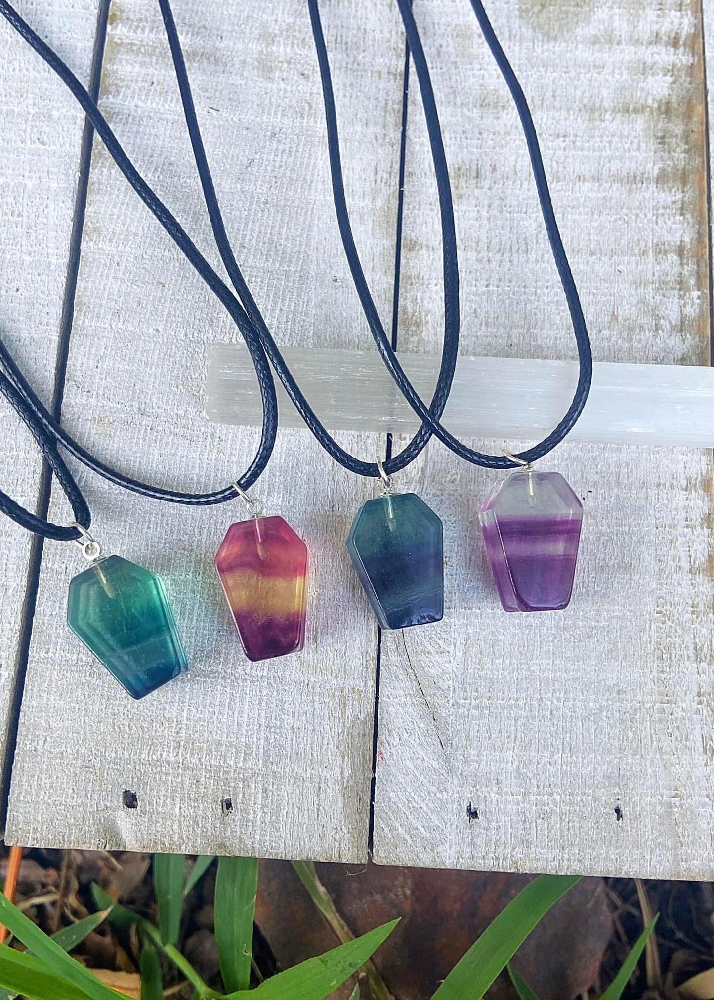 Fluorite Coffin Necklaces