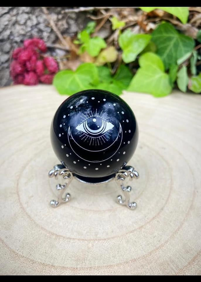 Black Obsidian Eye Sphere