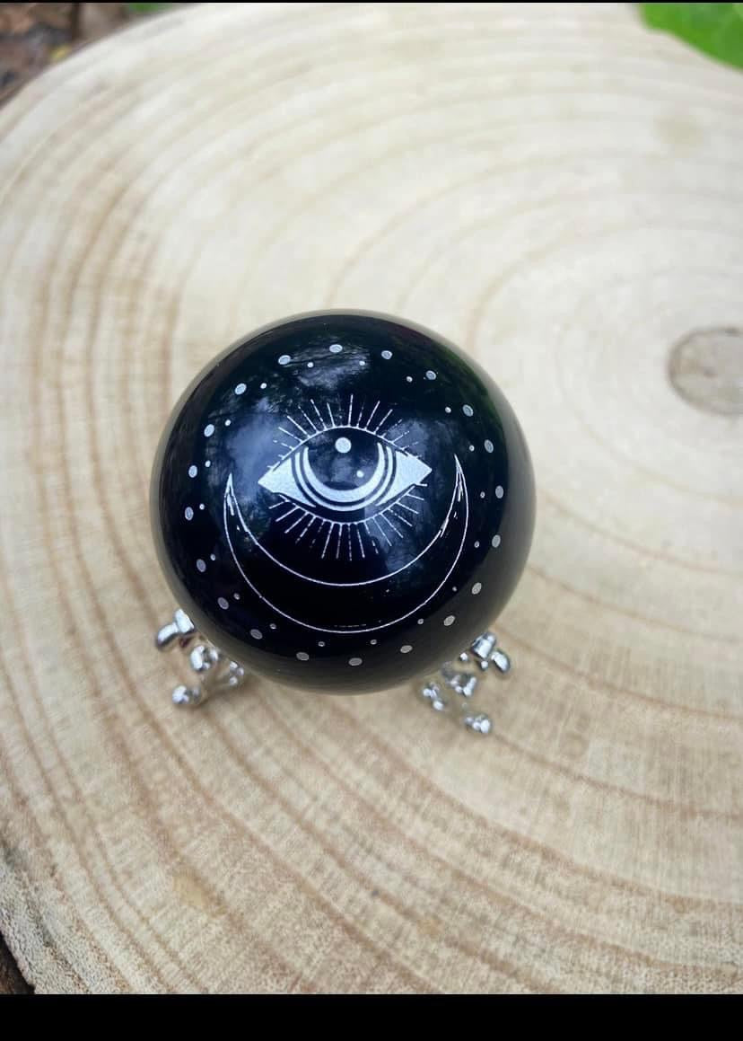 Black Obsidian Eye Sphere