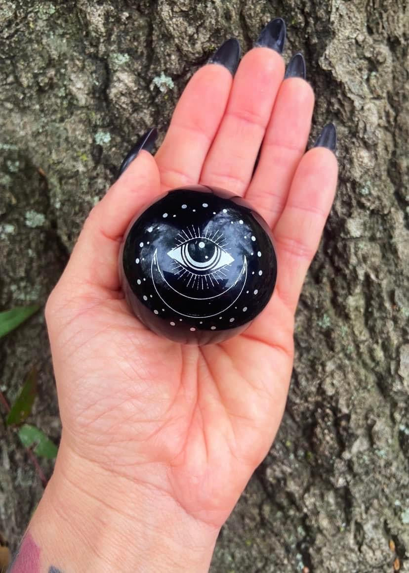 Black Obsidian Eye Sphere