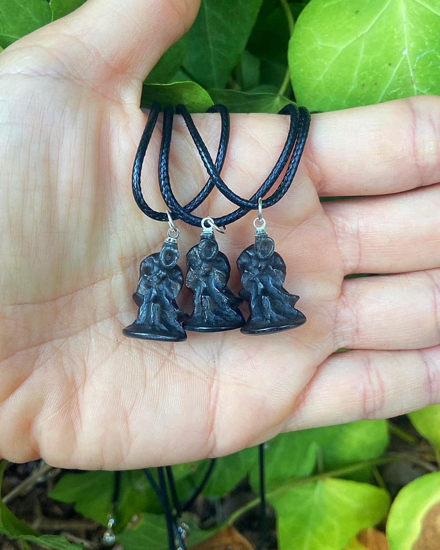 Silver Sheen Obsidian Reaper Necklace