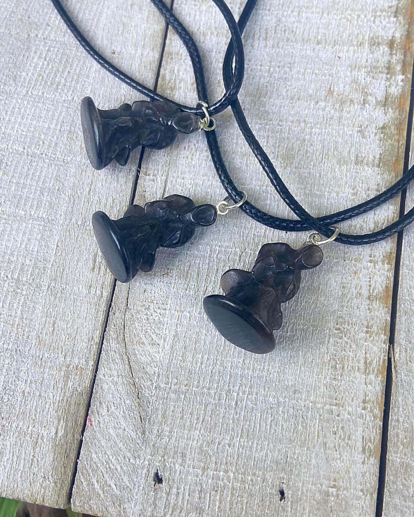 Silver Sheen Obsidian Reaper Necklace