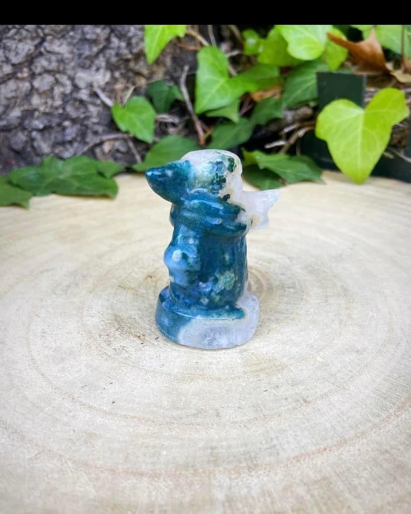 Moss Agate Yoda