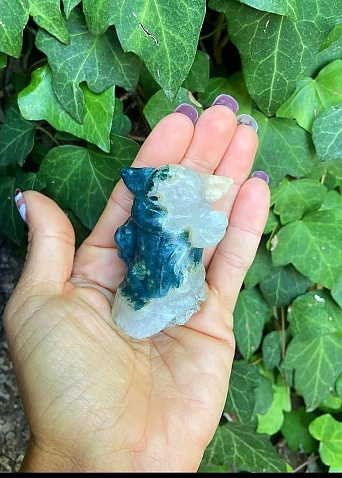 Moss Agate Yoda