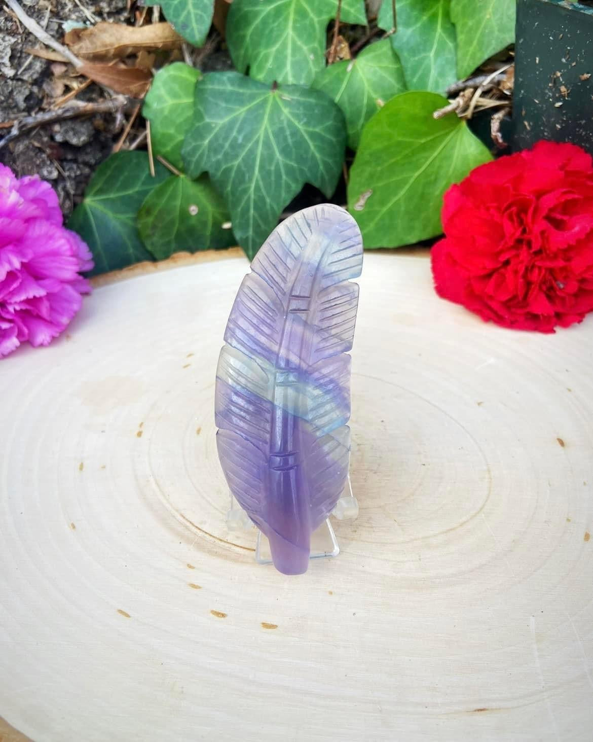 Fluorite Crystal Feather