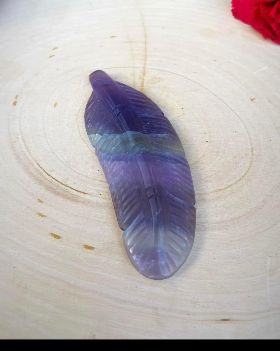 Fluorite Crystal Feather