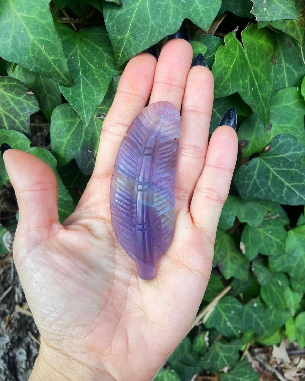 Fluorite Crystal Feather