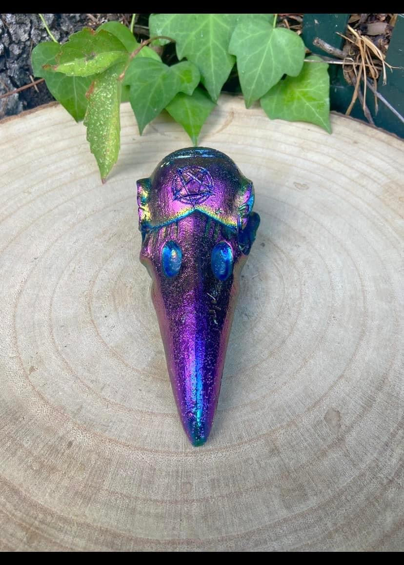 Titanium Aura Bird Skull