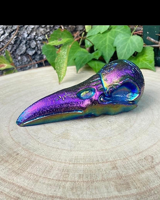 Titanium Aura Bird Skull