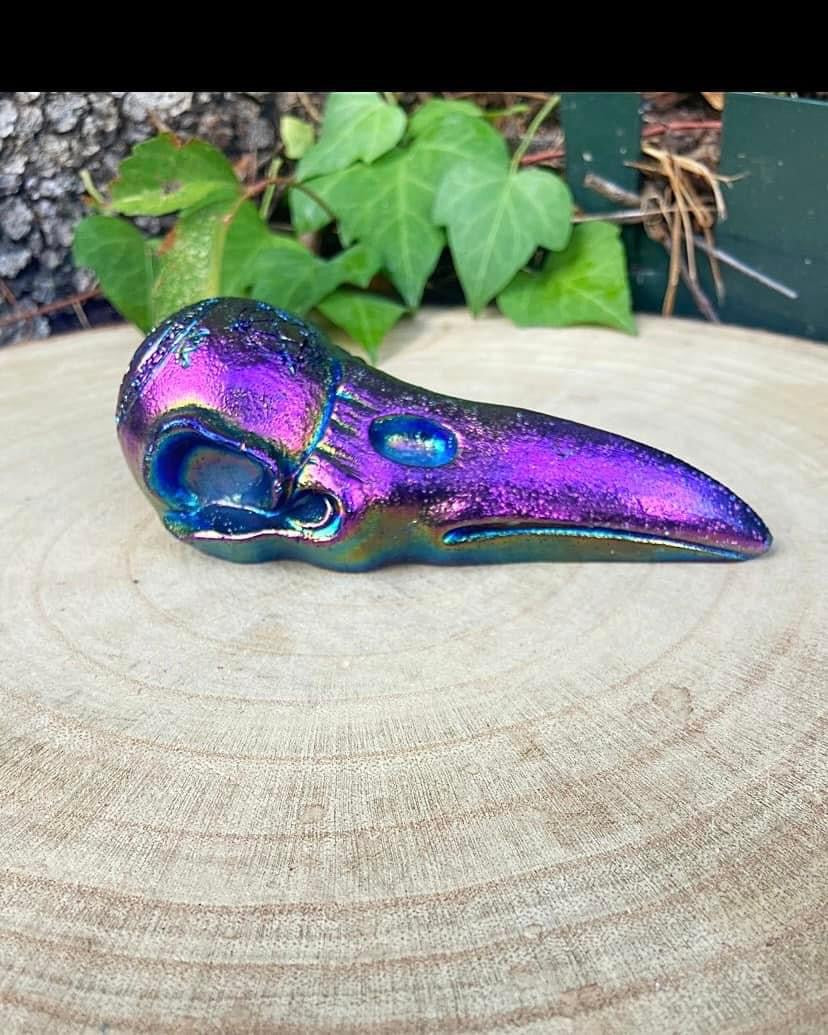 Titanium Aura Bird Skull