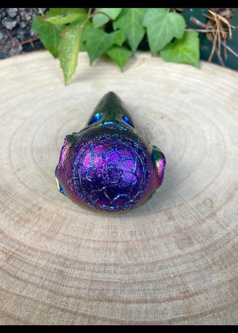 Titanium Aura Bird Skull