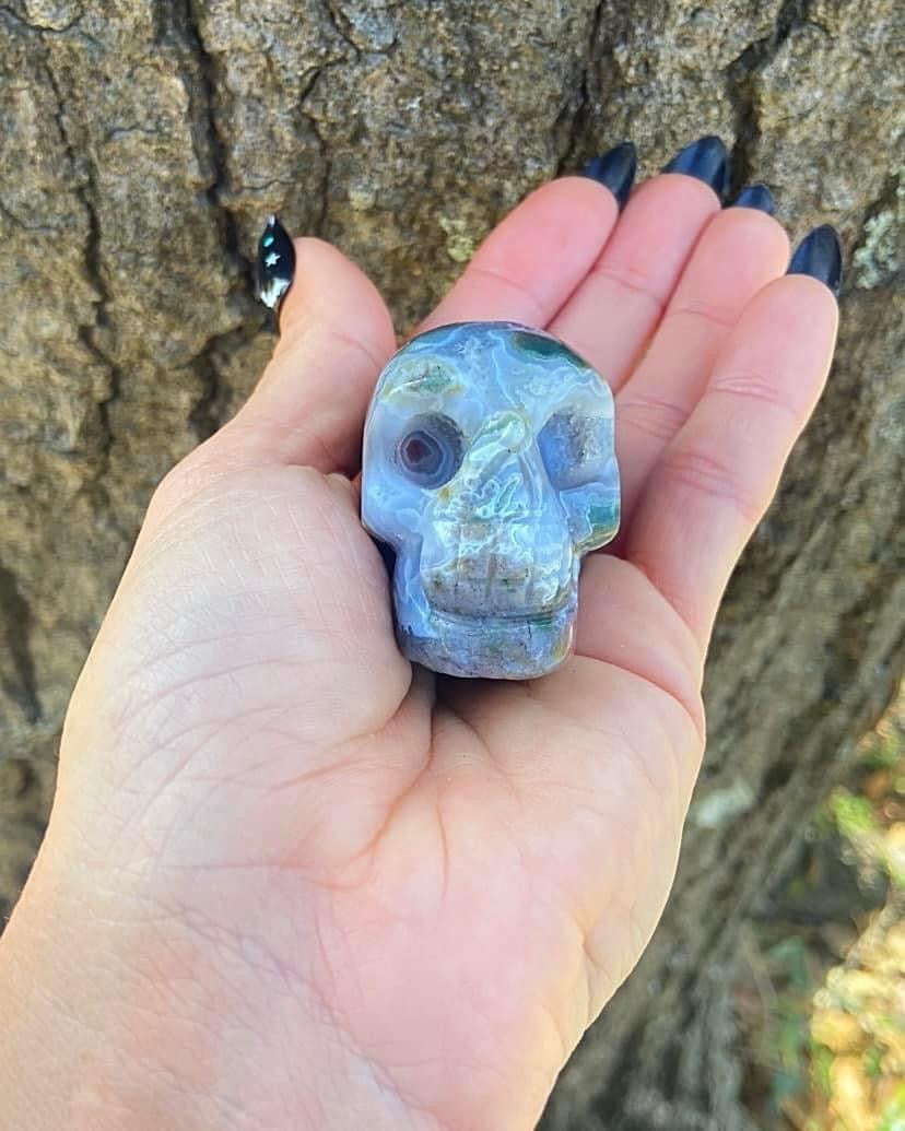 Ocean Jasper Skull