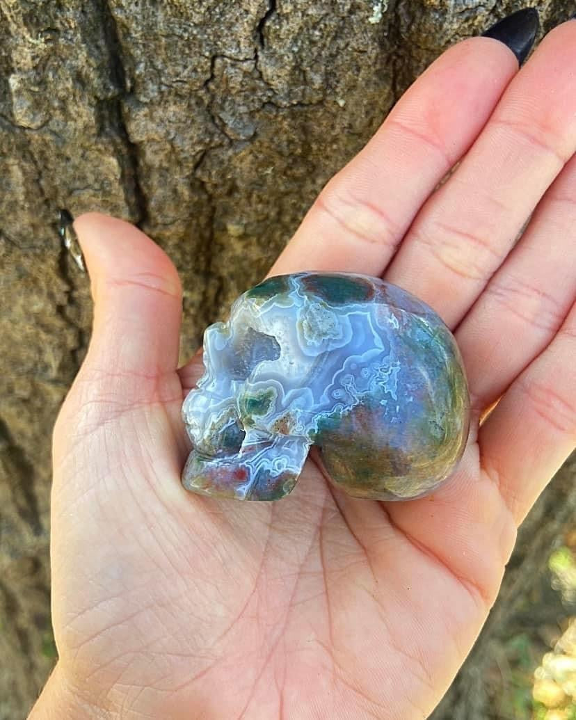 Ocean Jasper Skull