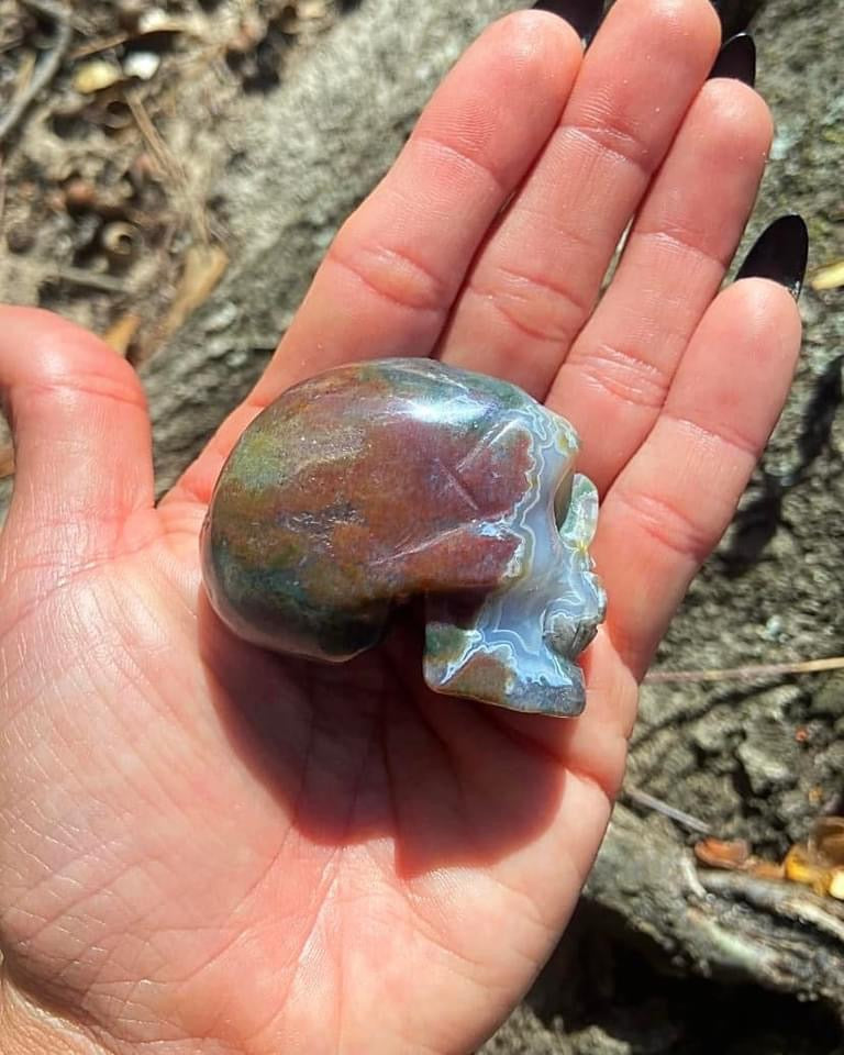 Ocean Jasper Skull