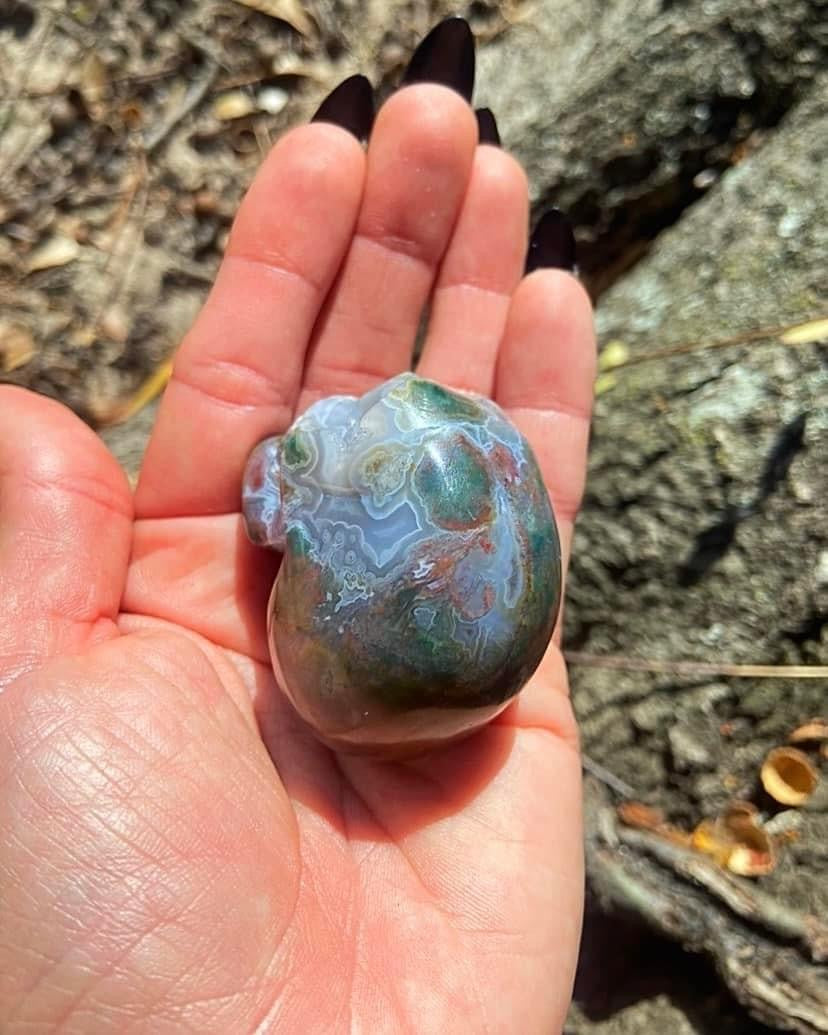 Ocean Jasper Skull