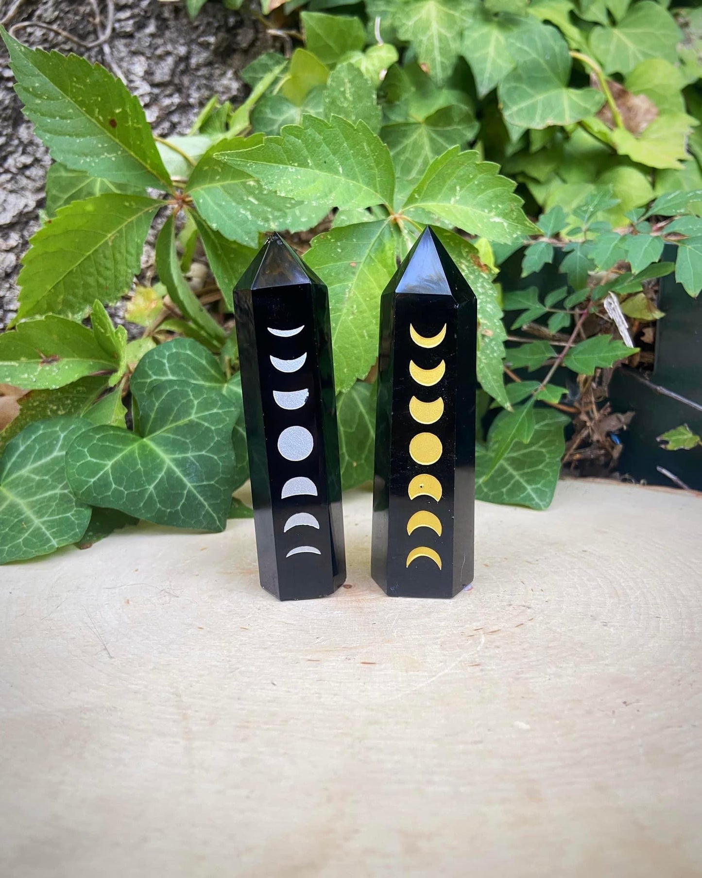 Black Obsidian Moon Phase Towers