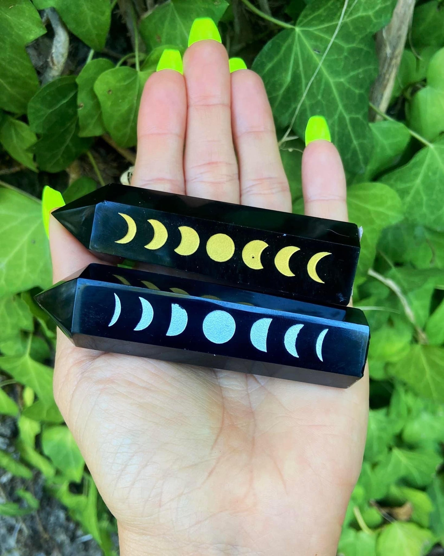 Black Obsidian Moon Phase Towers