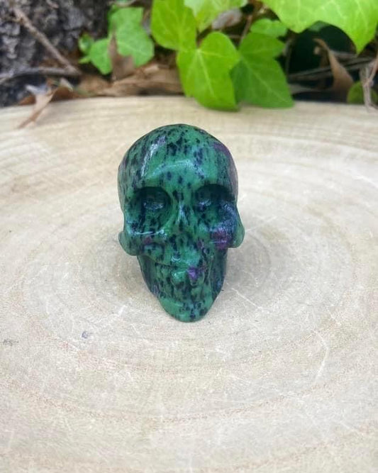 Ruby in Zoisite Skull