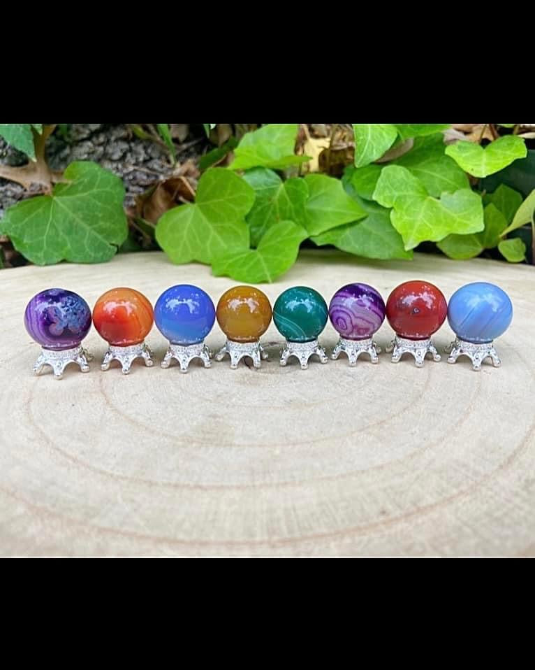 Dyed Agate Mini Spheres