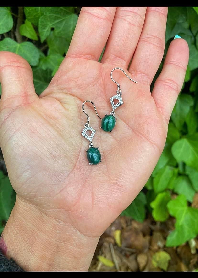 Malachite Earrings