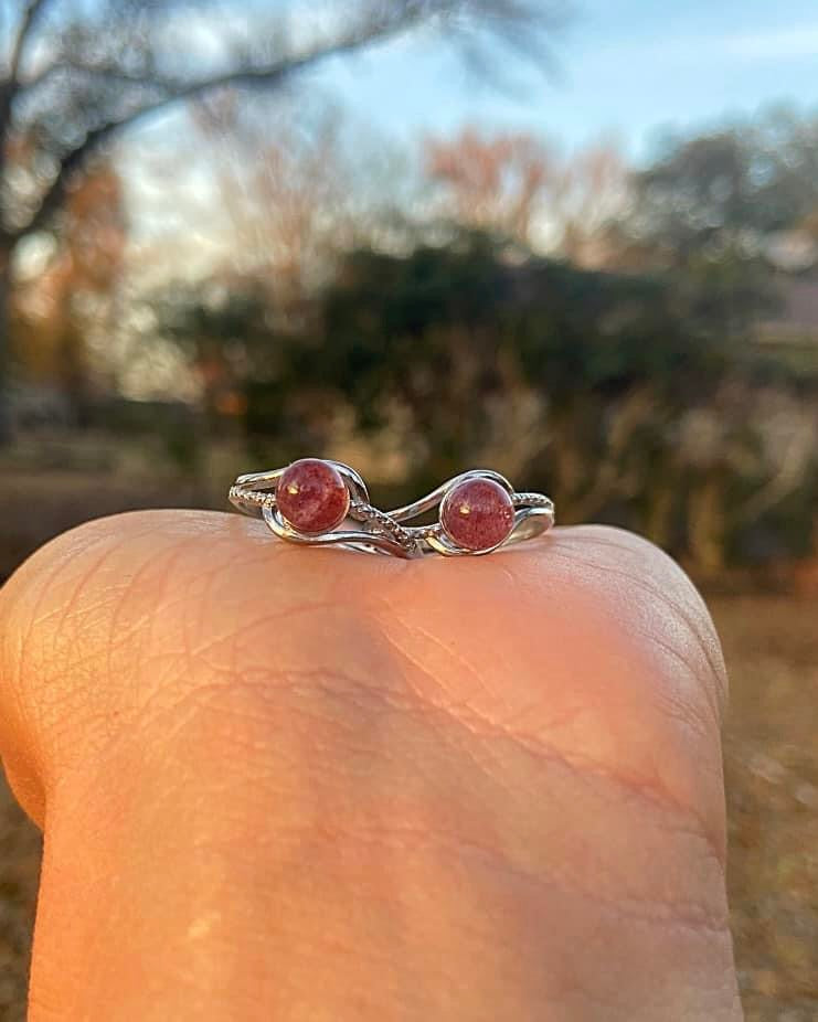 Strawberry Quartz Rings