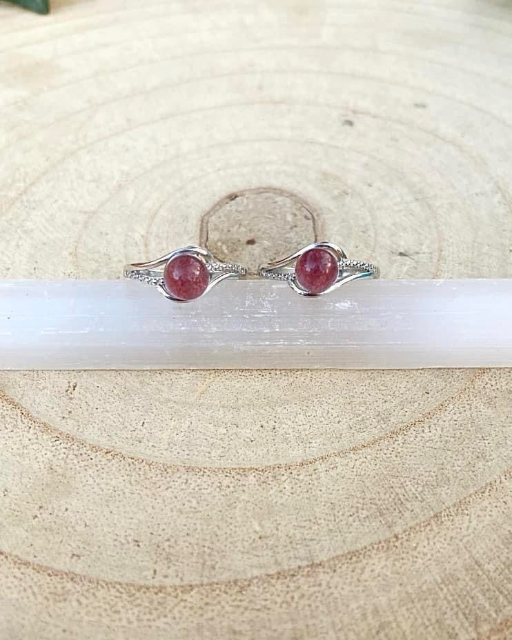 Strawberry Quartz Rings