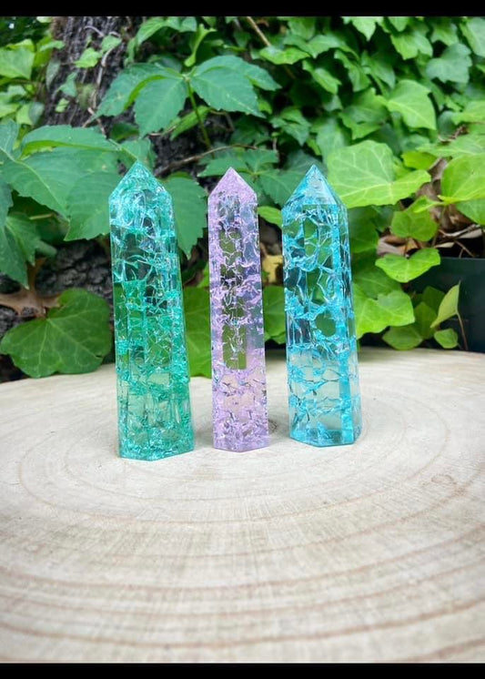 Crackle Quartz Towers