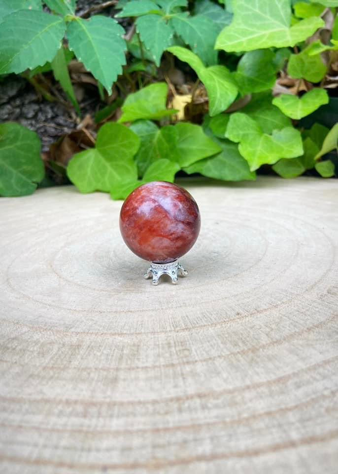 Mini Fire Quartz Sphere