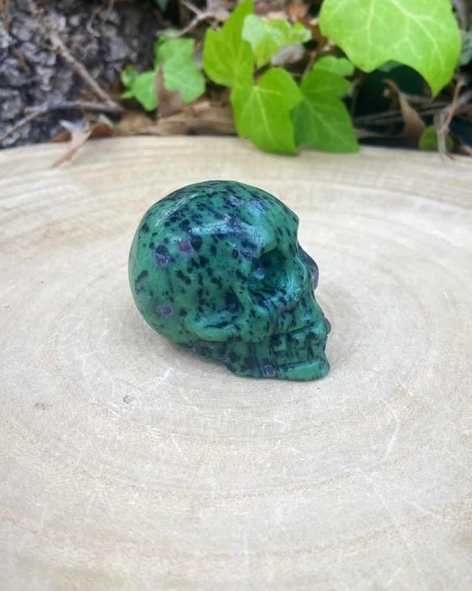 Ruby in Zoisite Skull