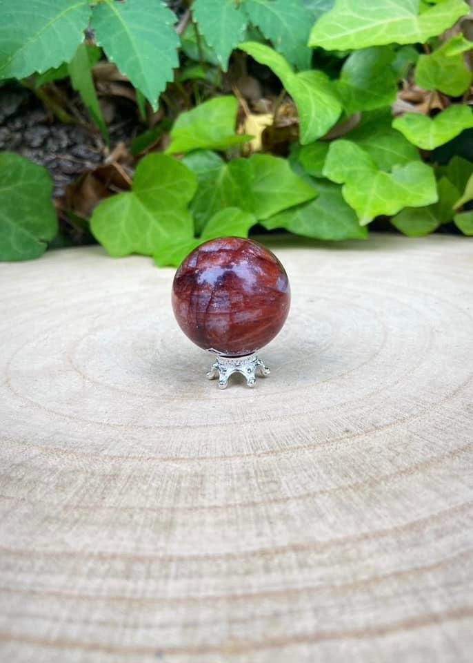 Mini Fire Quartz Sphere