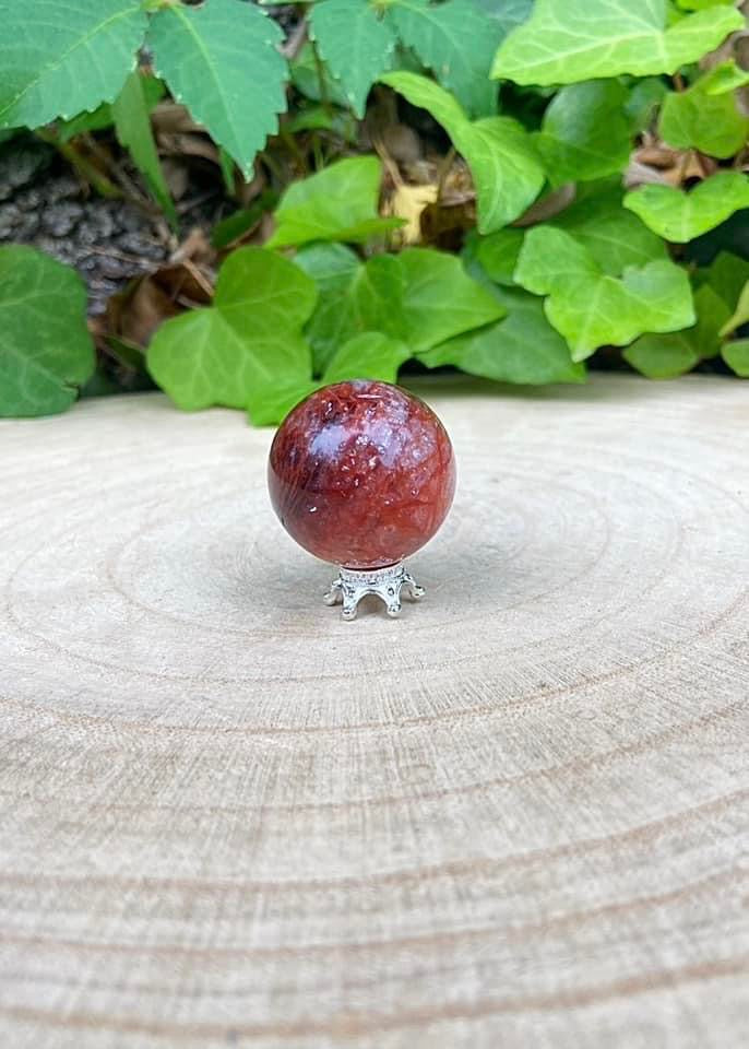 Mini Fire Quartz Sphere