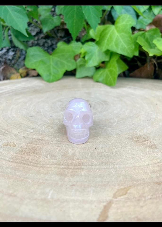 Aura Rose Quartz Skull