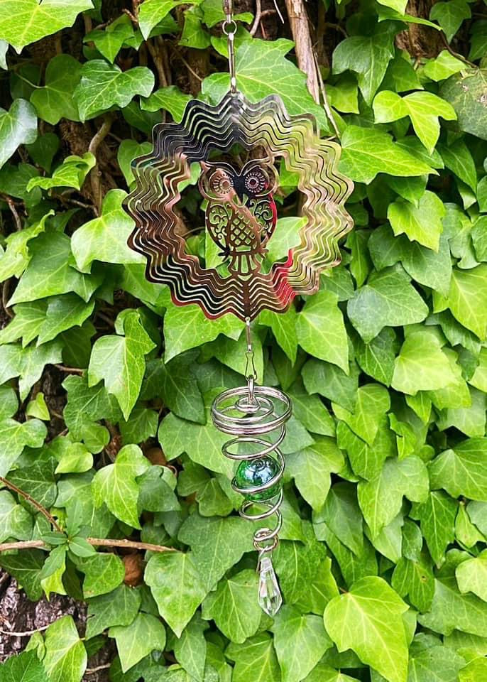 Aura Quartz Owl Sun Catcher